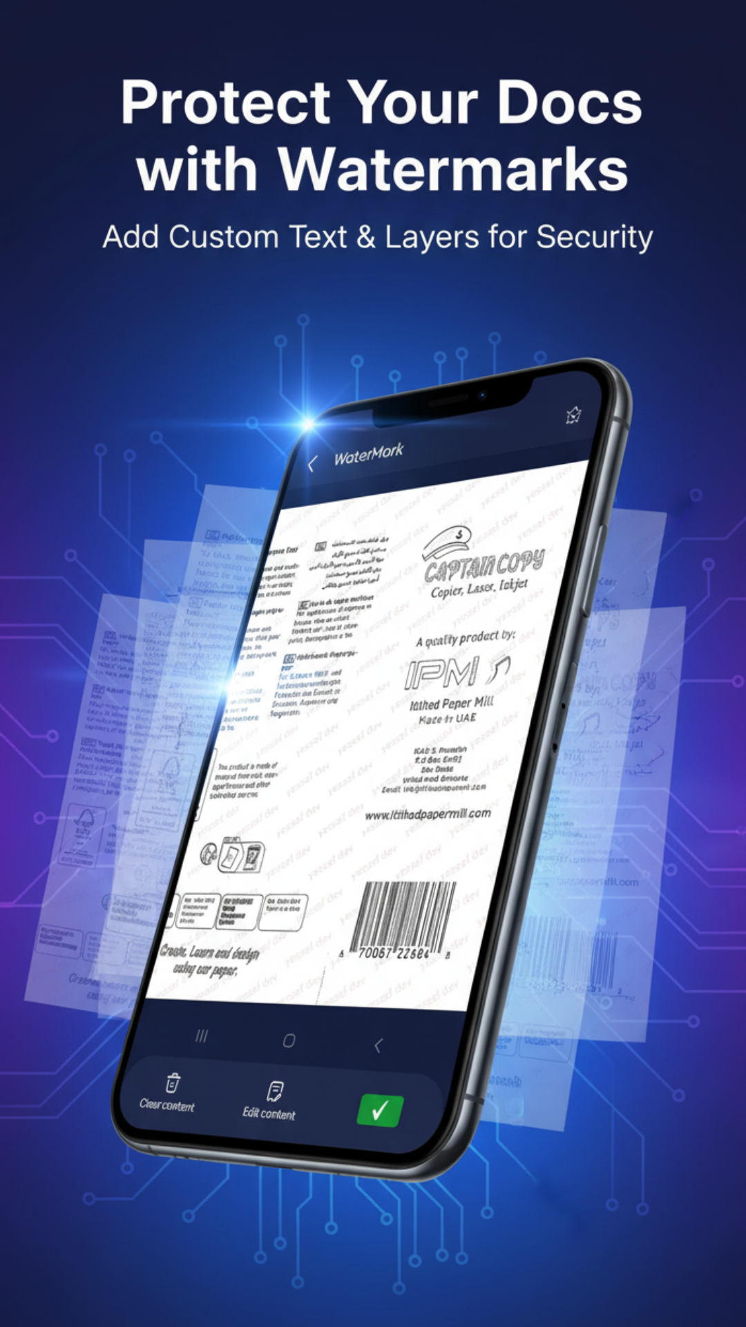 Document Protection with Watermarks - KodeScanner